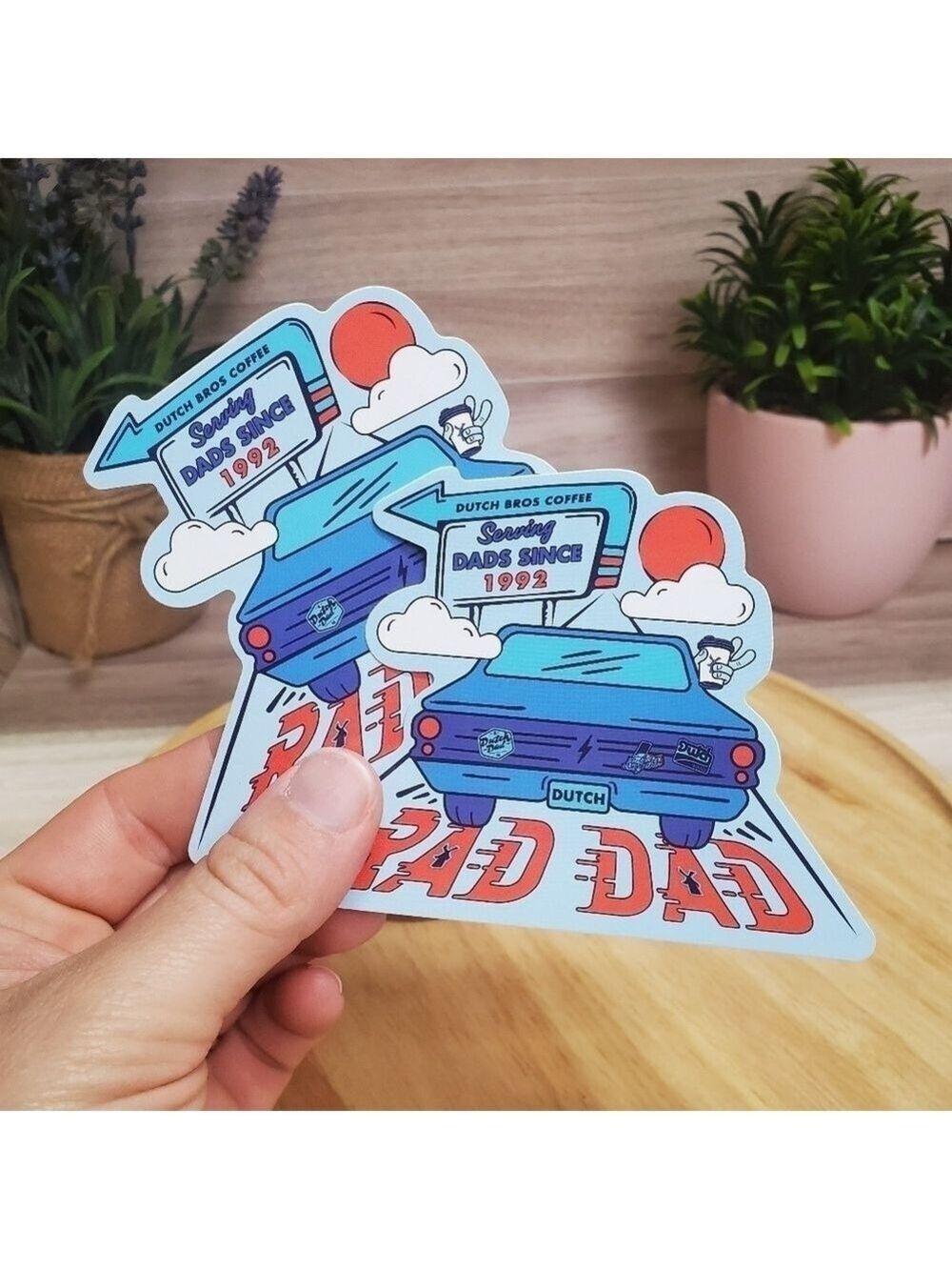Dutch Bros Coffee Dutch Dad Limited Edition June 2024 Stickers Set of 2